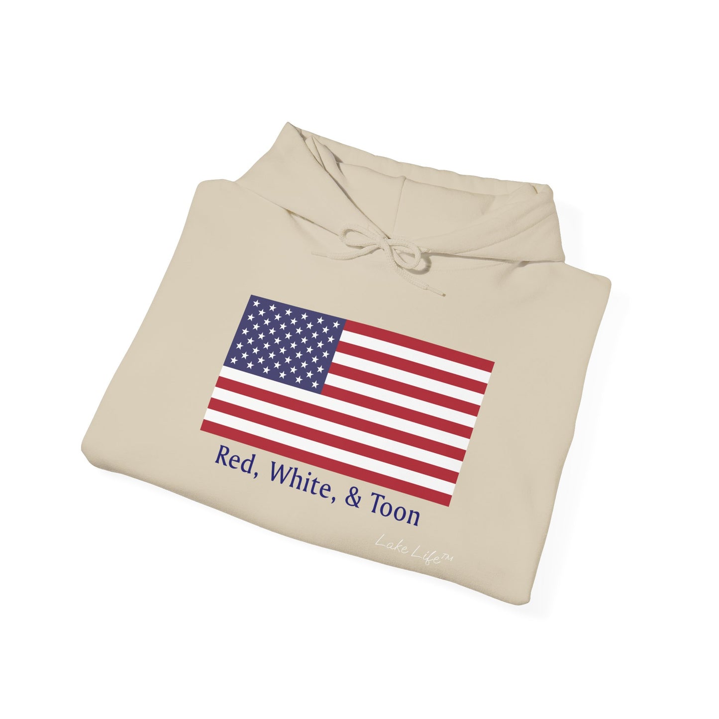 Red White and Toon™ Classic Lake Life™ Hooded Sweatshirt by Pontoon Girl®