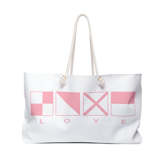 Nautical Flag LOVE - Weekender Bag by Pontoon Girl®
