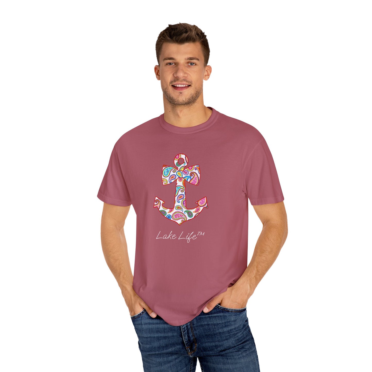 Sweet Anchor Lake Life™ Unisex Garment-Dyed T-shirt by Pontoon Girl®