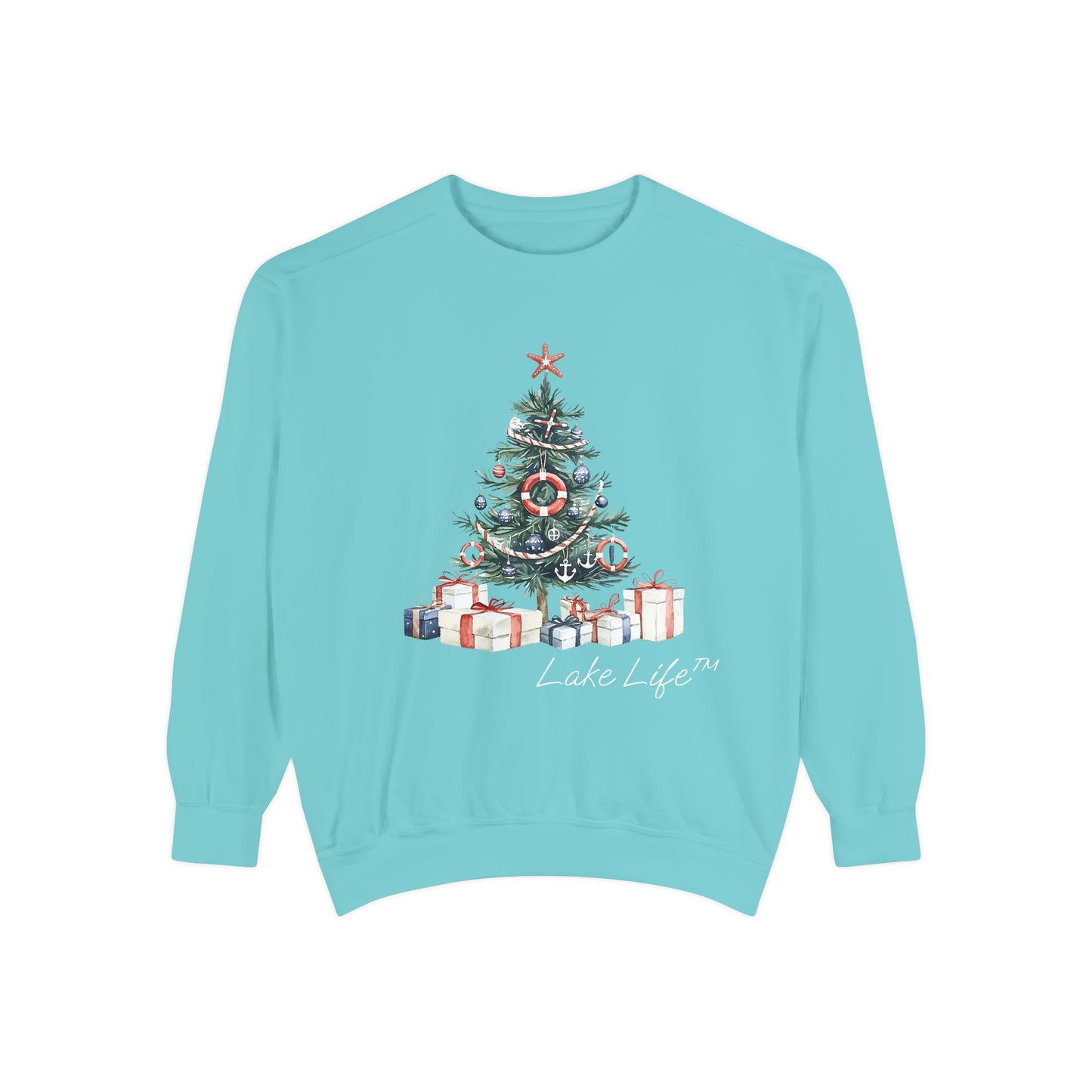 Nautical Christmas Tree Lake Life™ Sweatshirt by Pontoon Girl®