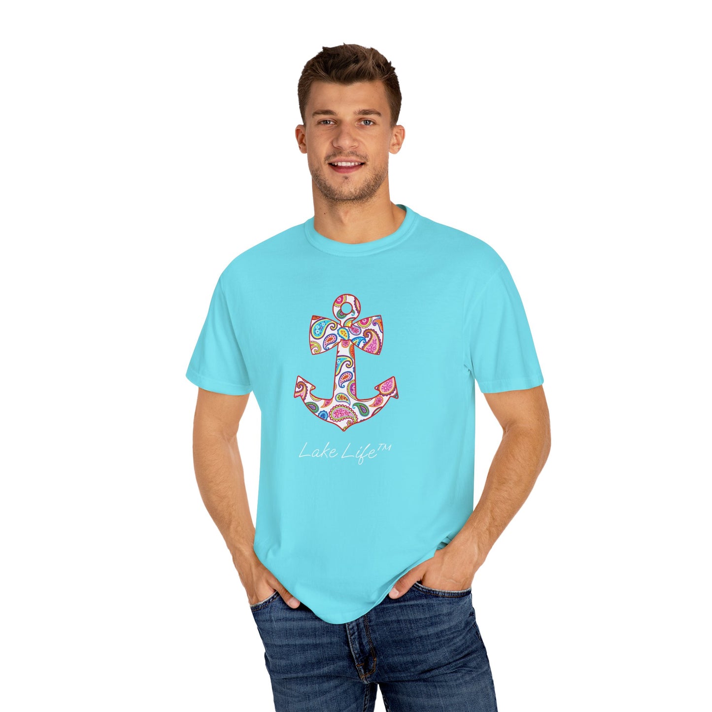 Sweet Anchor Lake Life™ Unisex Garment-Dyed T-shirt by Pontoon Girl®