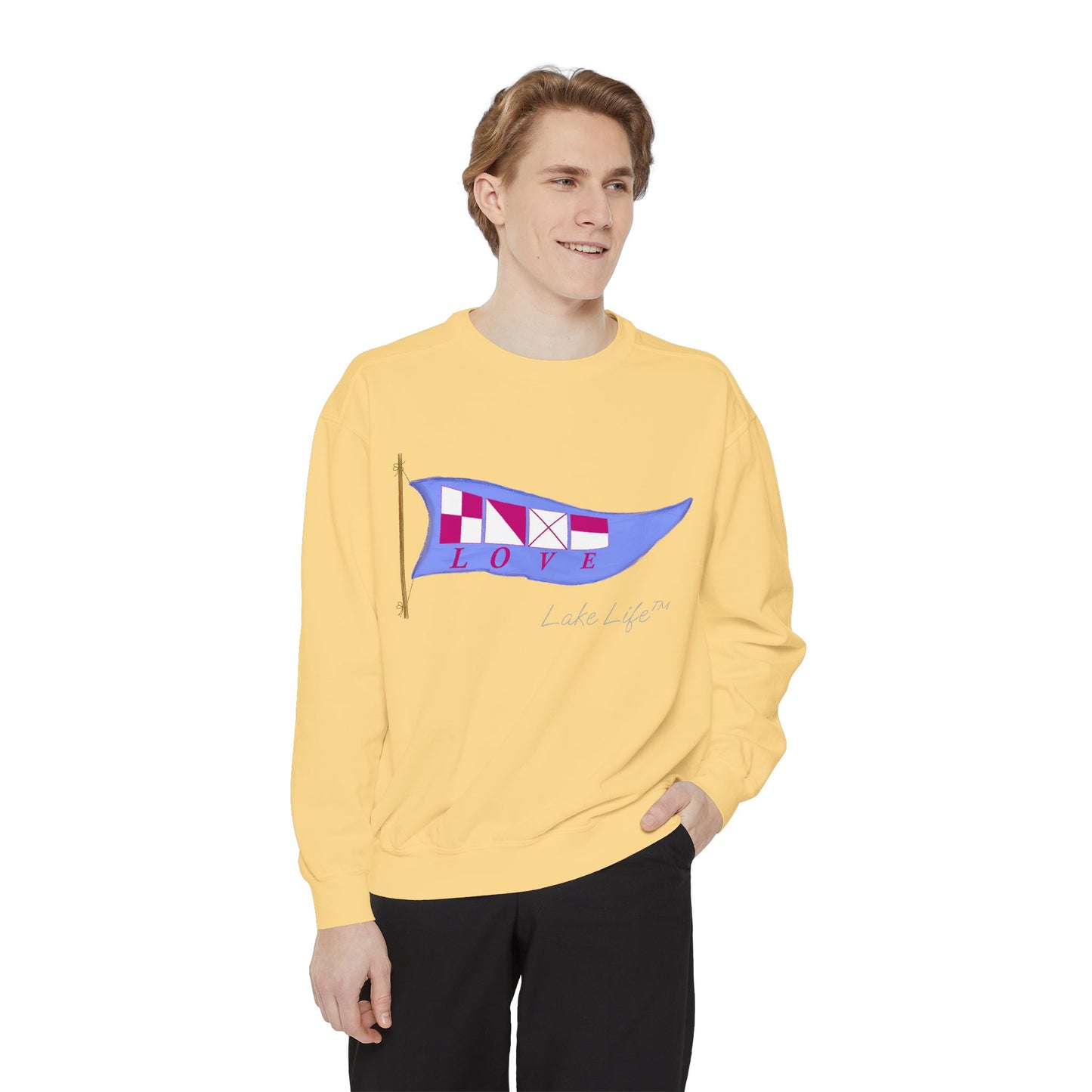 Nautical Love Lake Life™ Crew Neck Sweatshirt by Pontoon Girl®