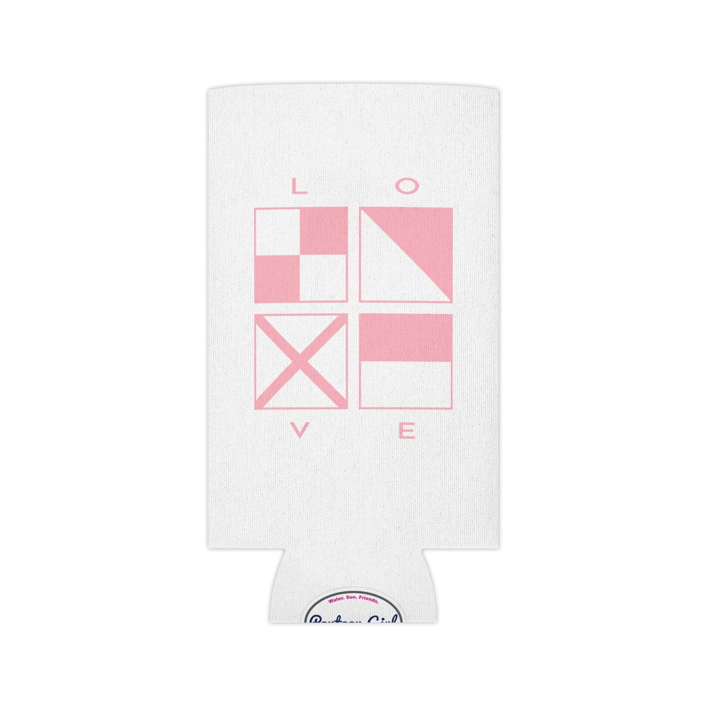 Lake Life™ Nautical Love Code Flag Can Cooler by Pontoon Girl®
