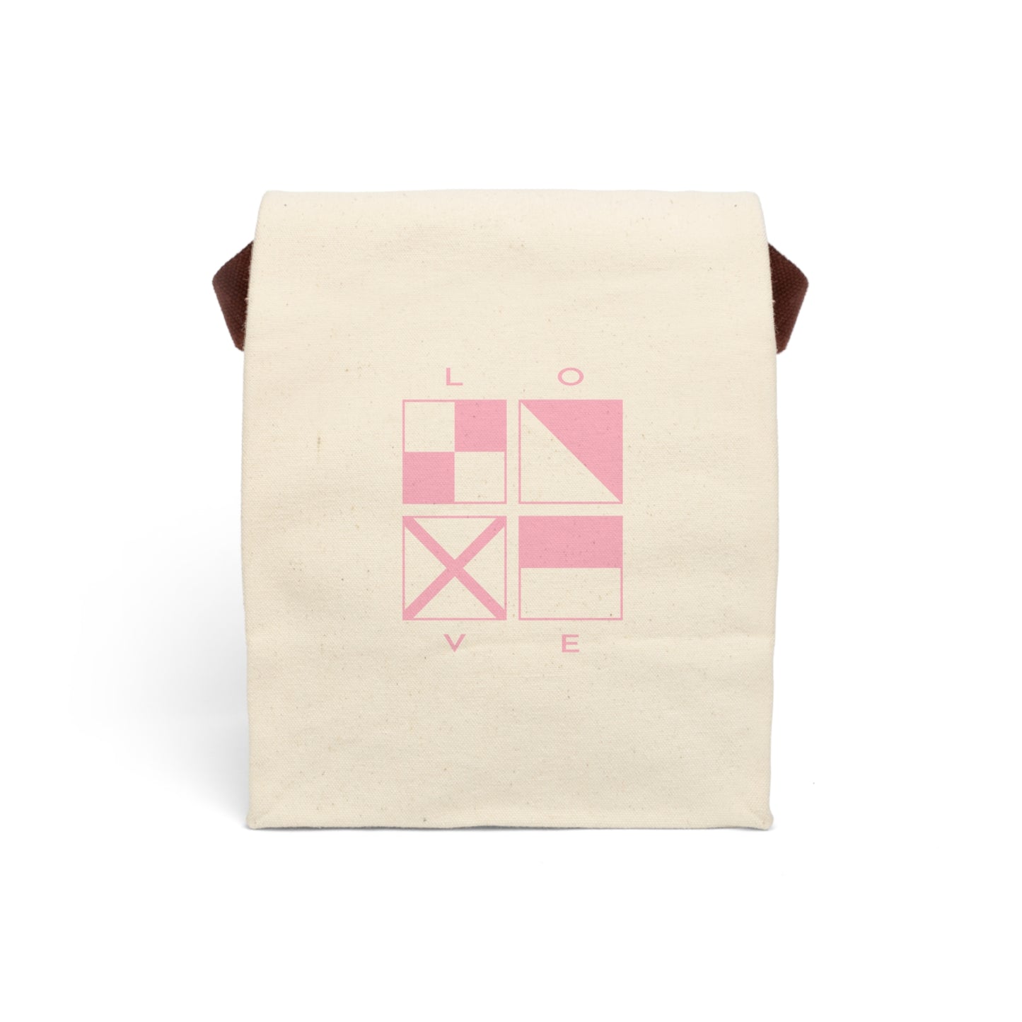 Nautical Love Code Flags Canvas Lunch Bag With Strap by Pontoon Girl®