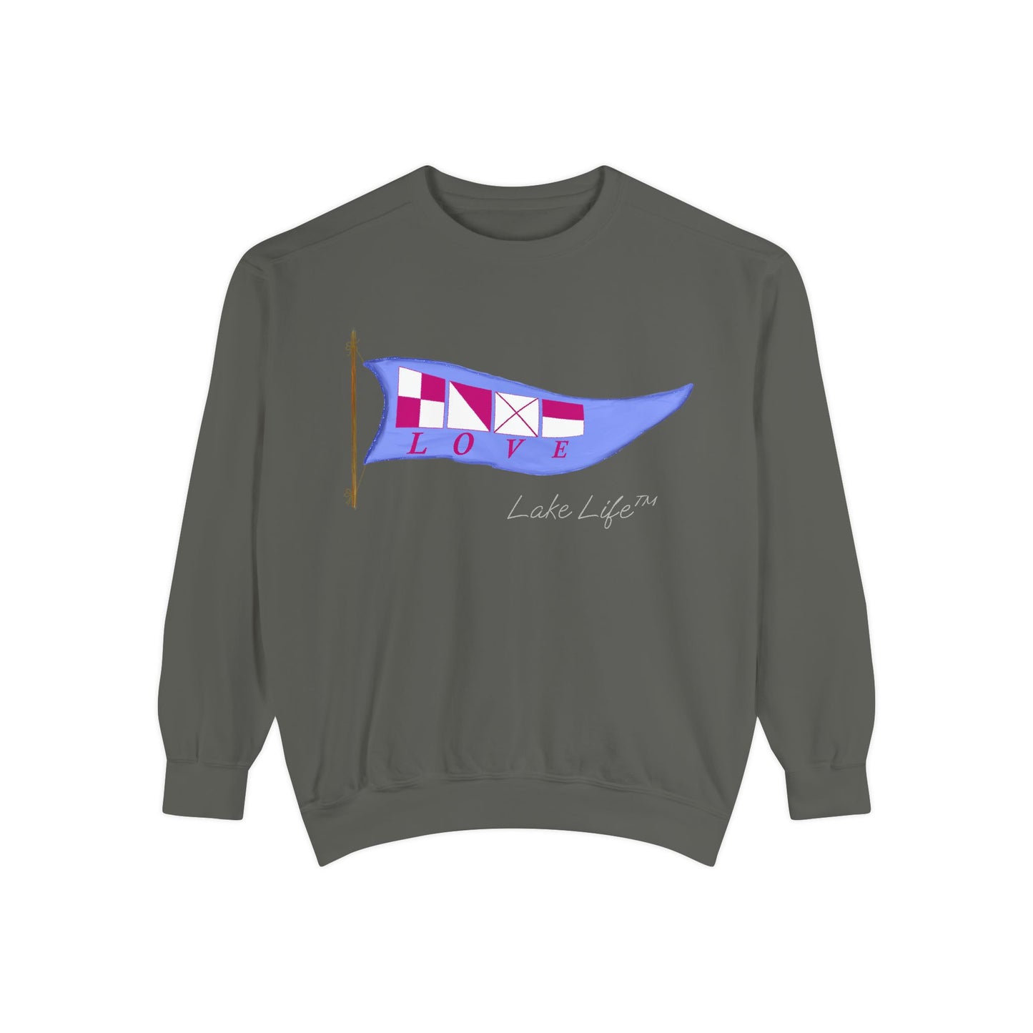 Nautical Love Lake Life™ Crew Neck Sweatshirt by Pontoon Girl®