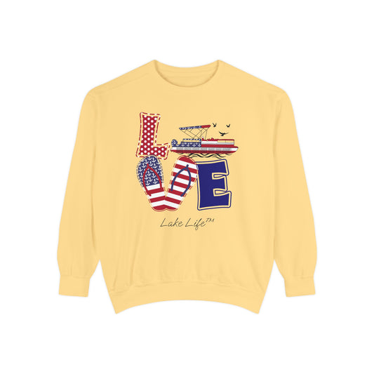Flip Flop Love Lake Life™ Crew Neck Sweatshirt by Pontoon Girl®