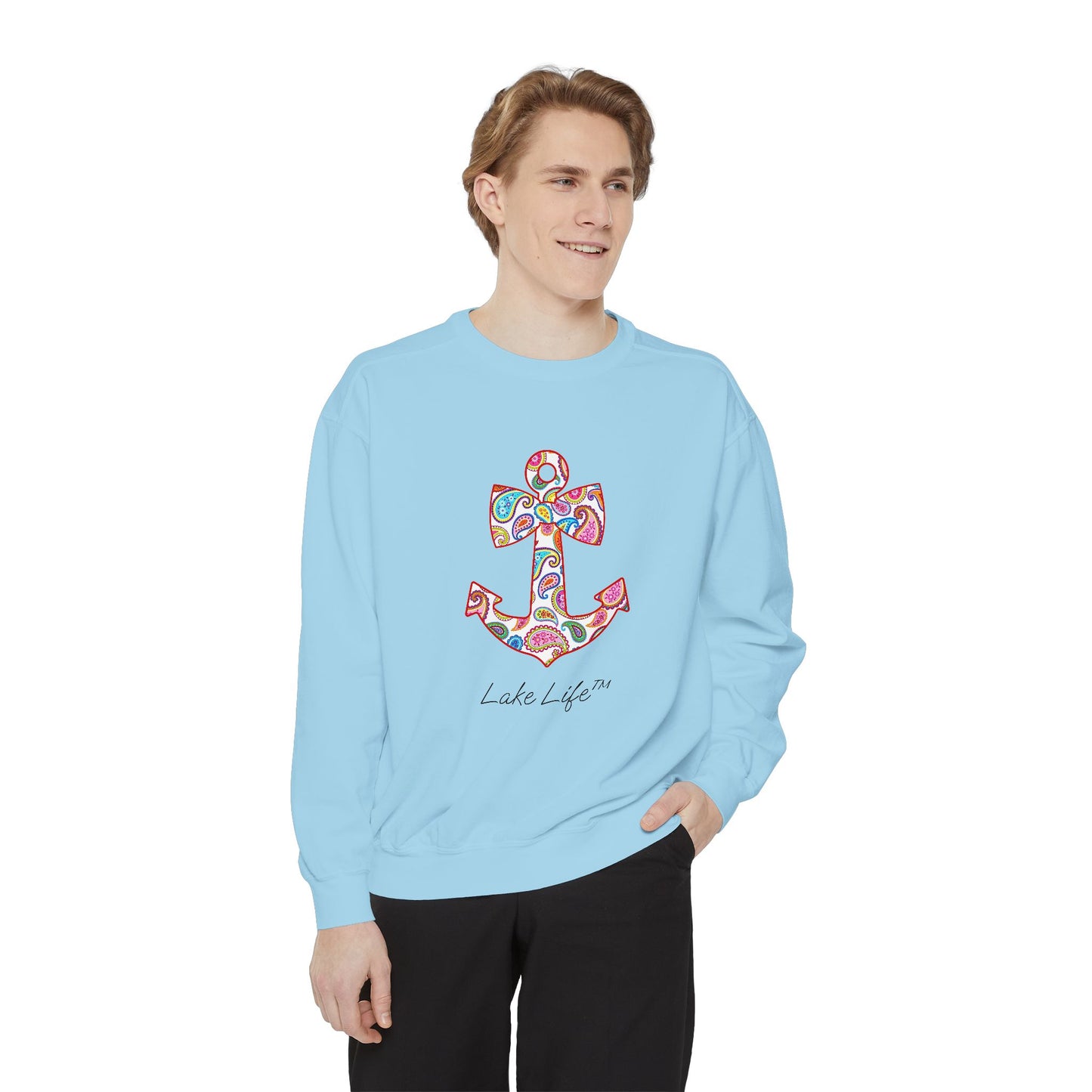 Sweet Anchor Lake Life™ Crew Neck Sweatshirt by Pontoon Girl®