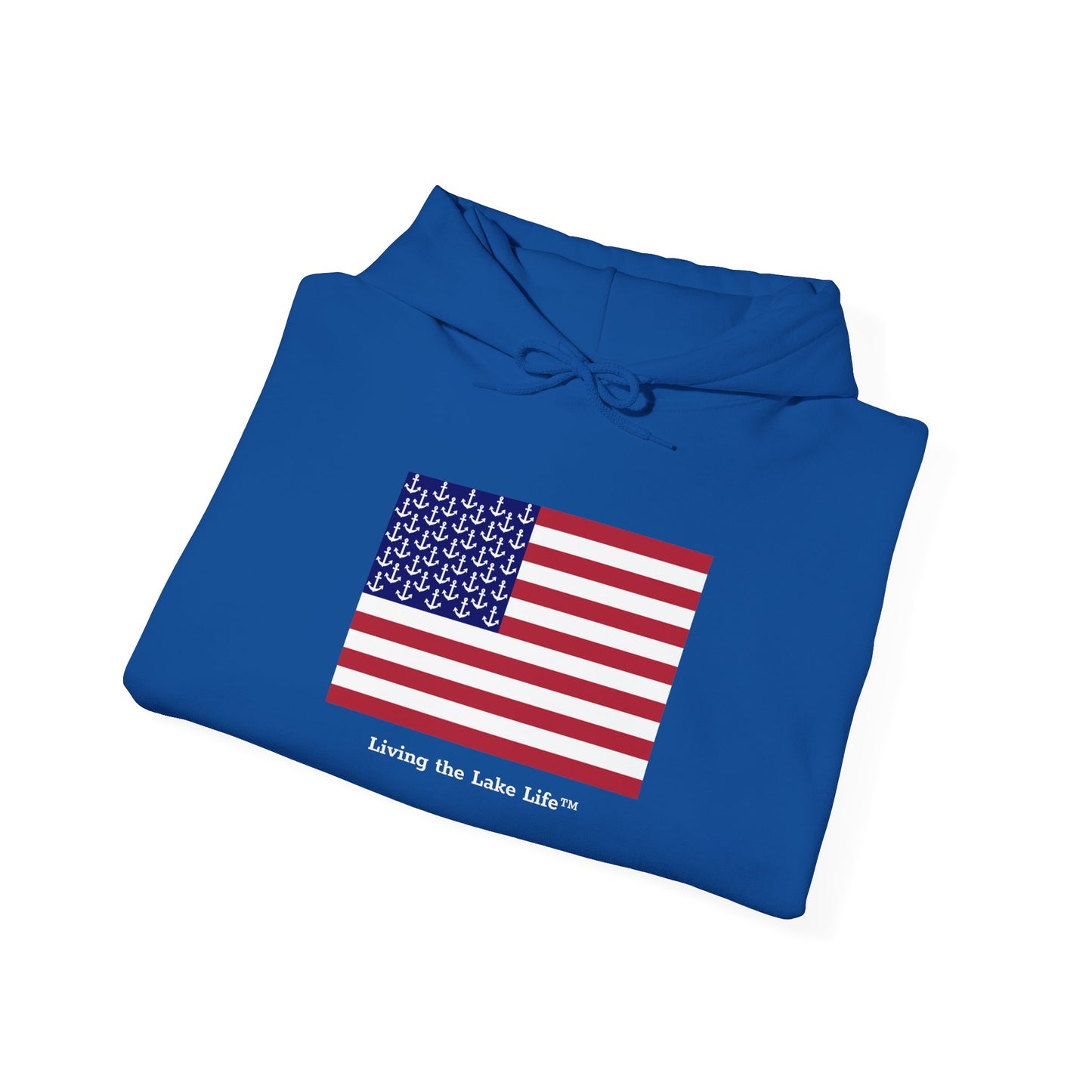 Anchors and Stripes Living the Lake Life™ Hoodie by Pontoon Girl®