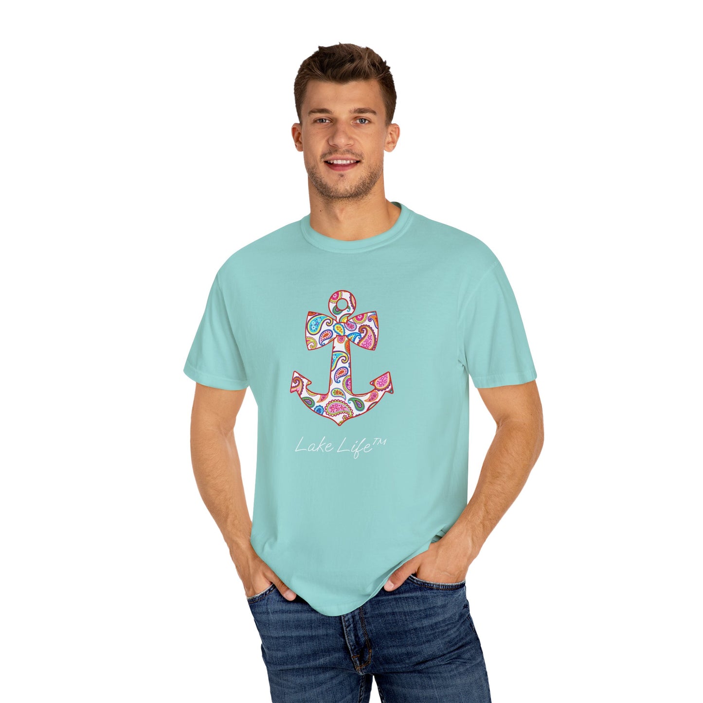 Sweet Anchor Lake Life™ Unisex Garment-Dyed T-shirt by Pontoon Girl®