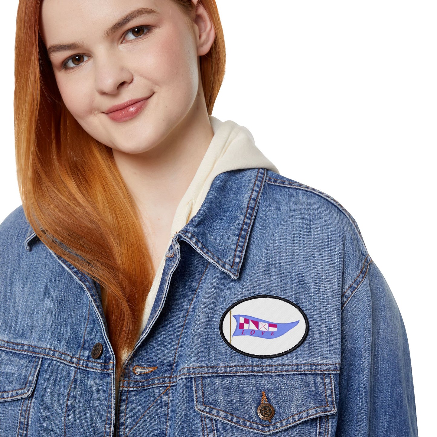 Nautical Love Pennant Iron-On Patch by Pontoon Girl®