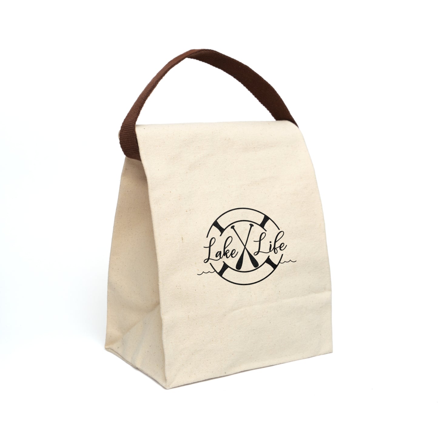 Lake Life Canvas Lunch Bag With Strap by Pontoon Girl®