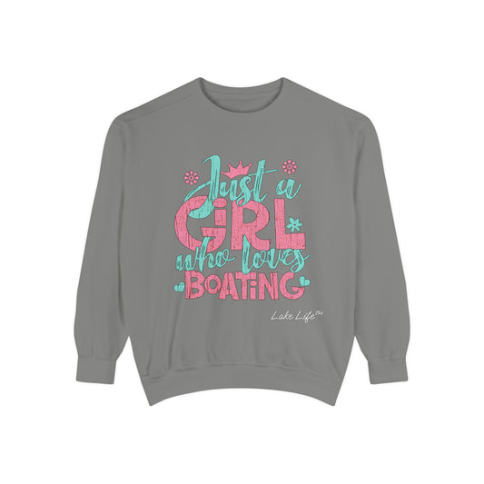 Just a Girl Who Loves Boating Lake Life™ Sweatshirt by Pontoon Girl®