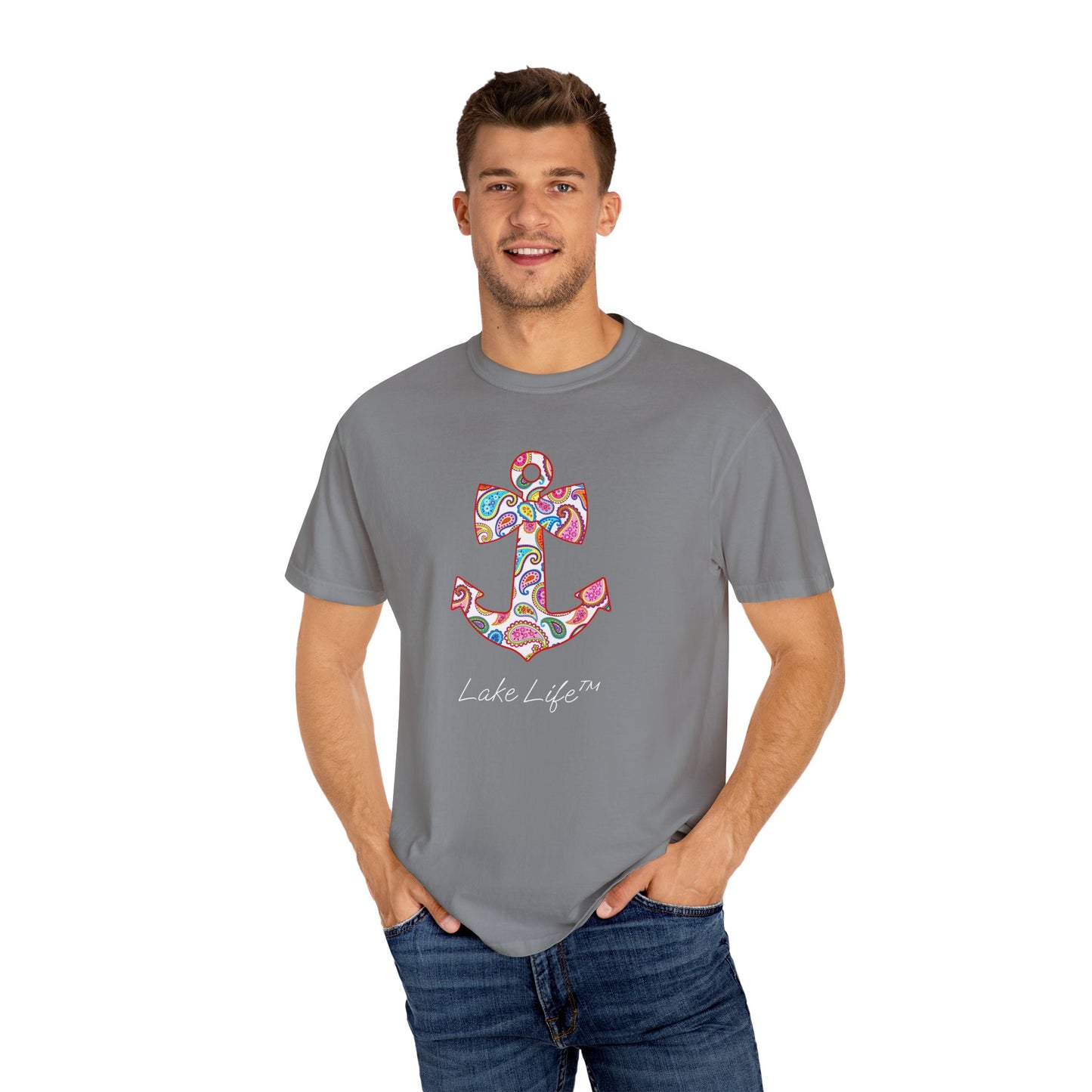 Sweet Anchor Lake Life™ Unisex Garment-Dyed T-shirt by Pontoon Girl®