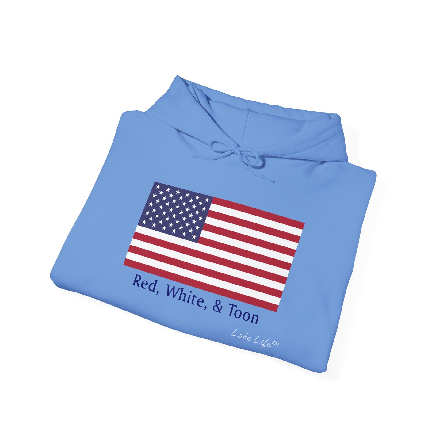 Red White and Toon™ Classic Lake Life™ Hooded Sweatshirt by Pontoon Girl®