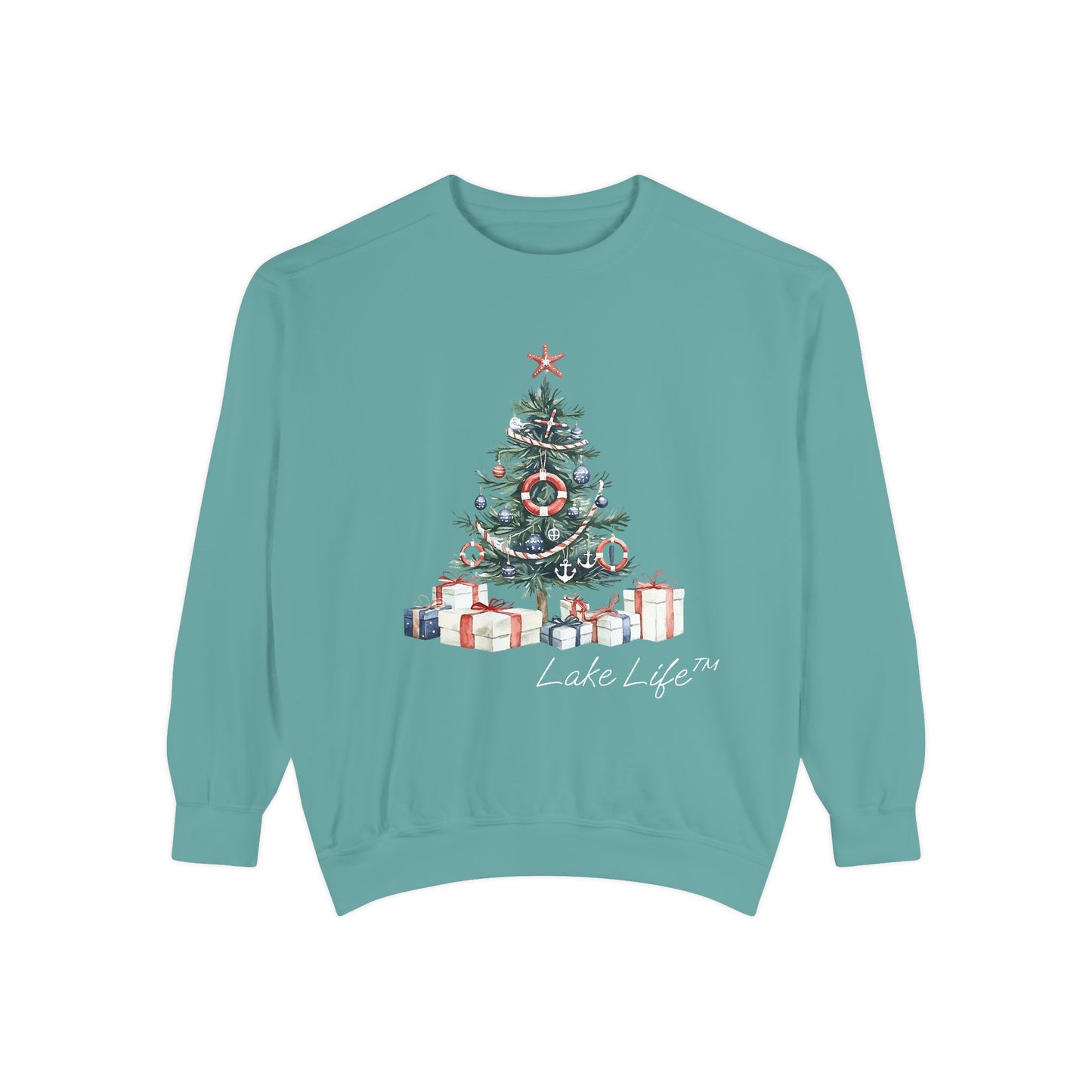 Nautical Christmas Tree Lake Life™ Sweatshirt by Pontoon Girl®