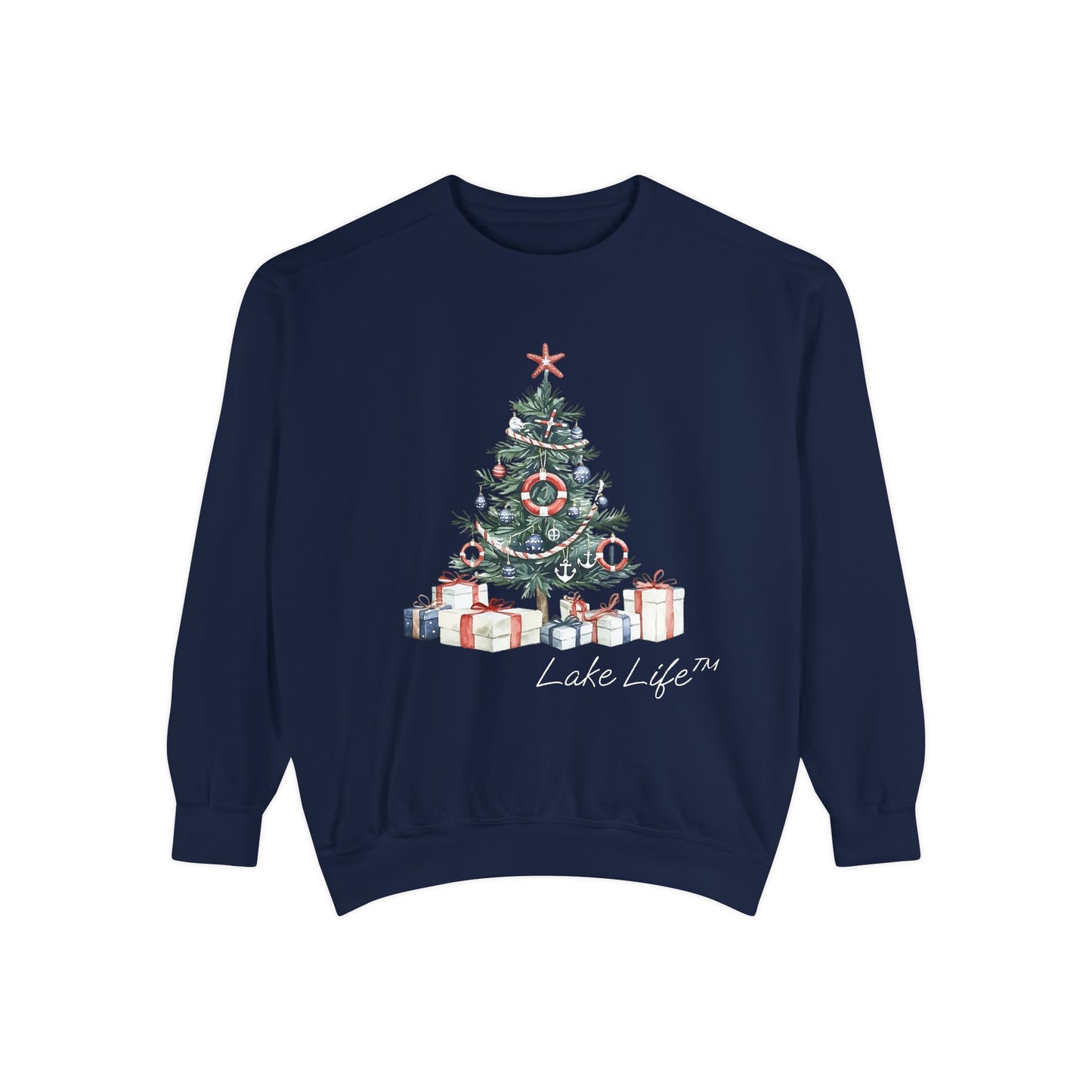 Nautical Christmas Tree Lake Life™ Sweatshirt by Pontoon Girl®