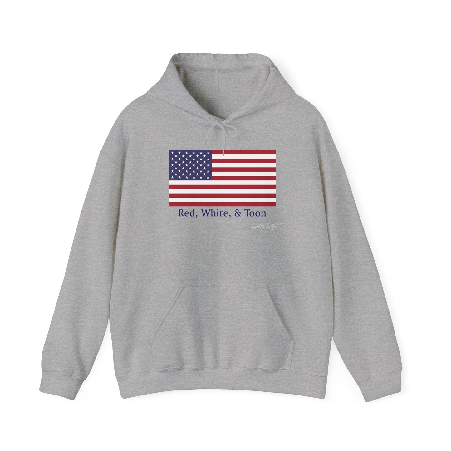 Red White and Toon™ Classic Lake Life™ Hooded Sweatshirt by Pontoon Girl®