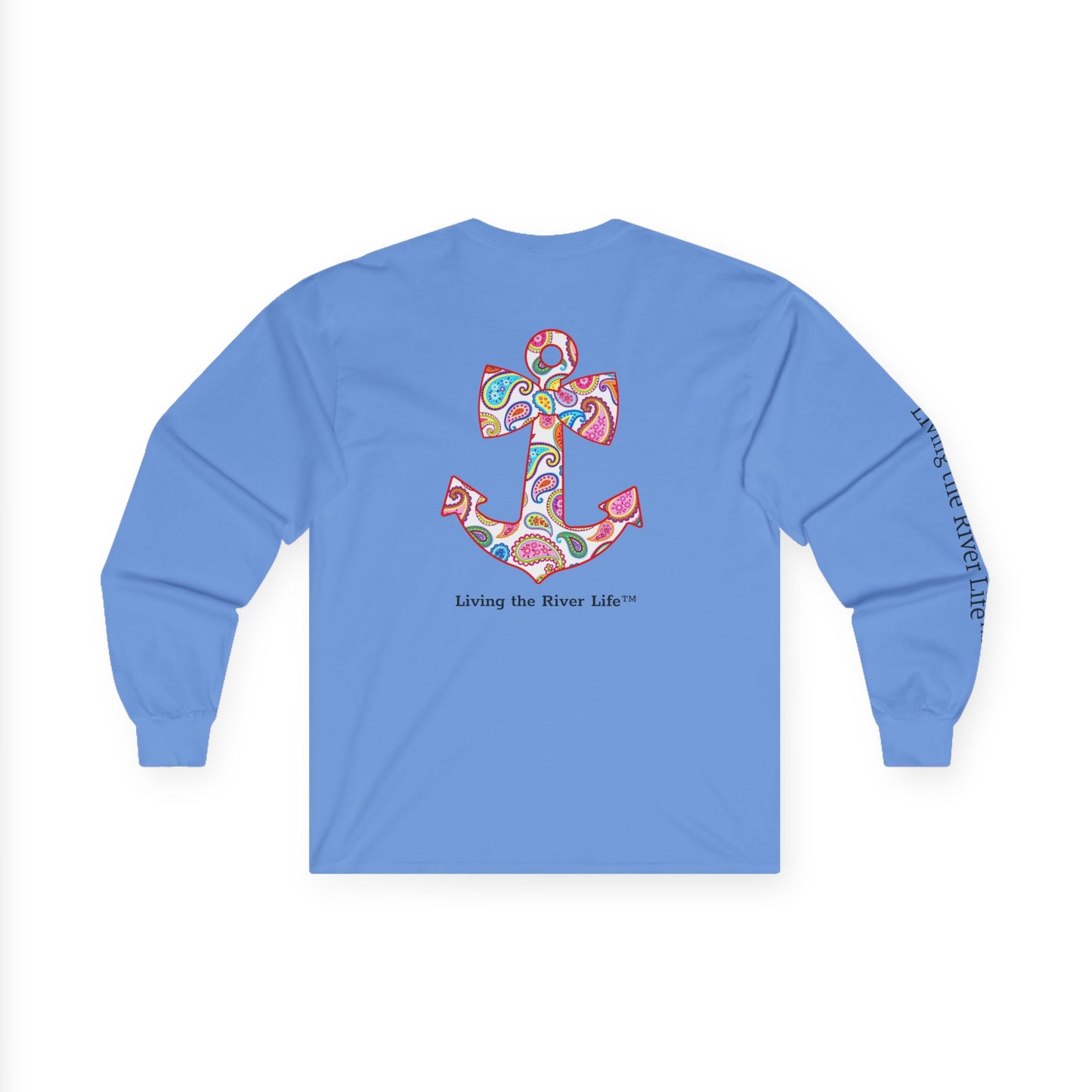 Sweet Anchor Living the River Life™ - Customizable - Long Sleeve Tee by Pontoon Girl® in Light Colors