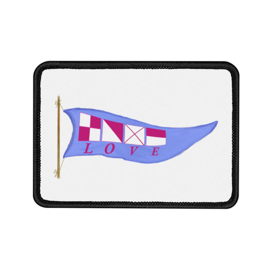 Nautical Love Pennant Iron-On Patch by Pontoon Girl®