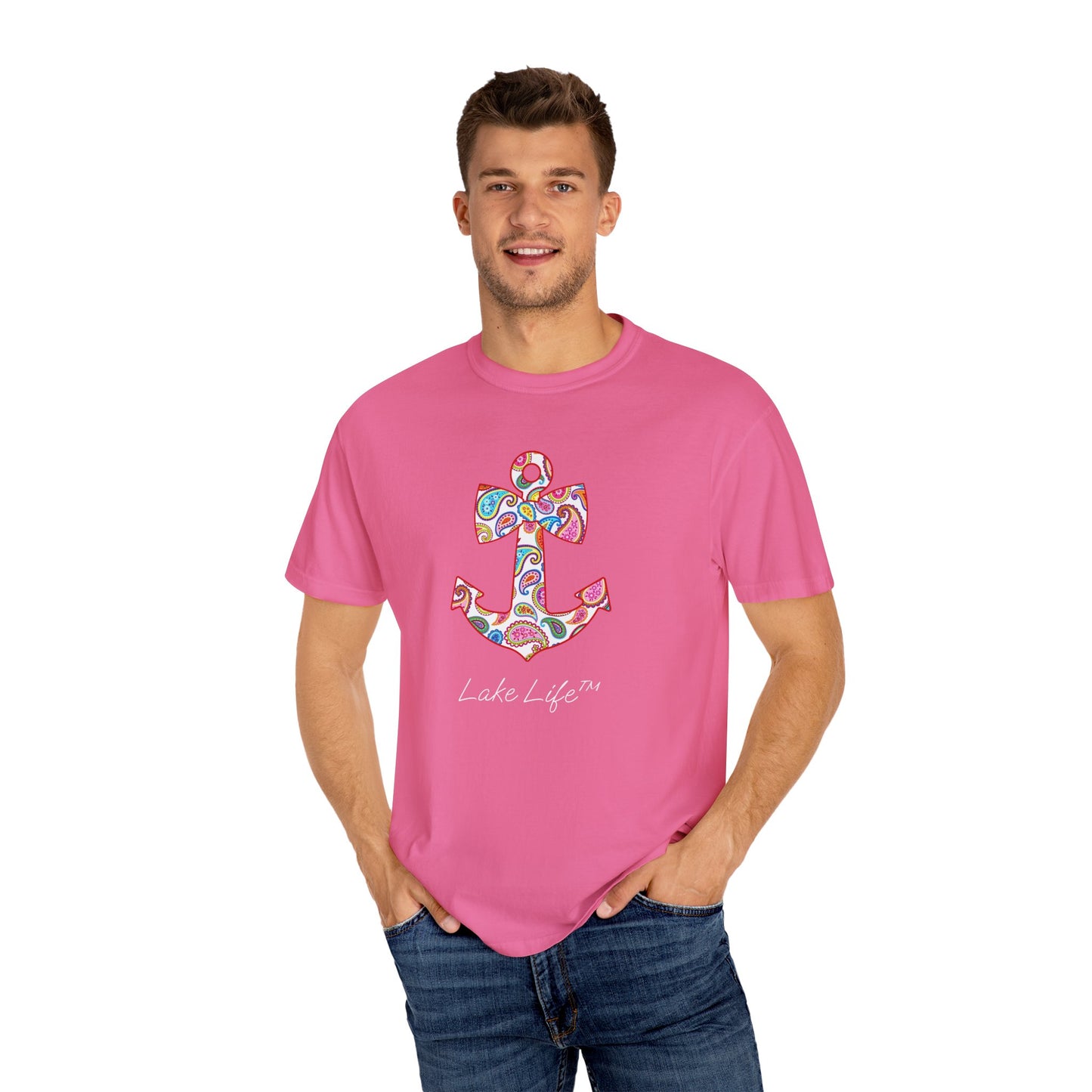 Sweet Anchor Lake Life™ Unisex Garment-Dyed T-shirt by Pontoon Girl®