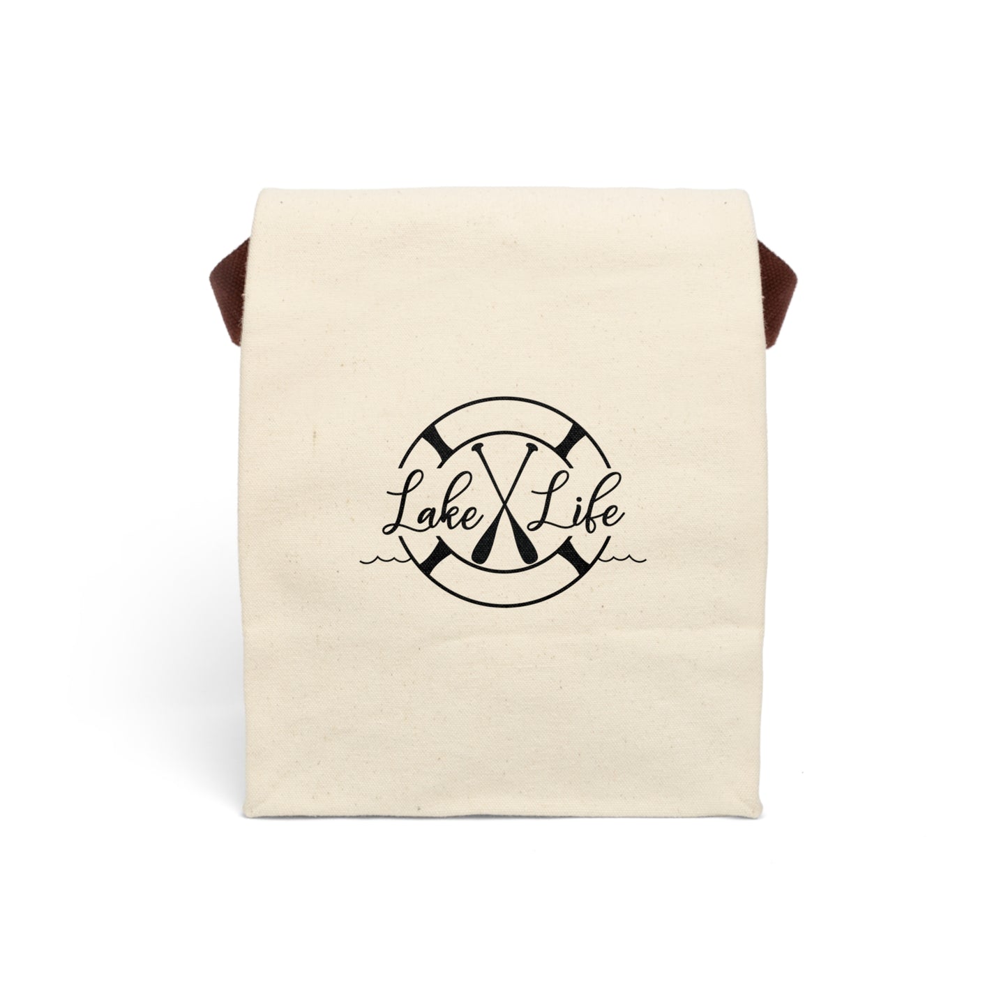 Lake Life Canvas Lunch Bag With Strap by Pontoon Girl®
