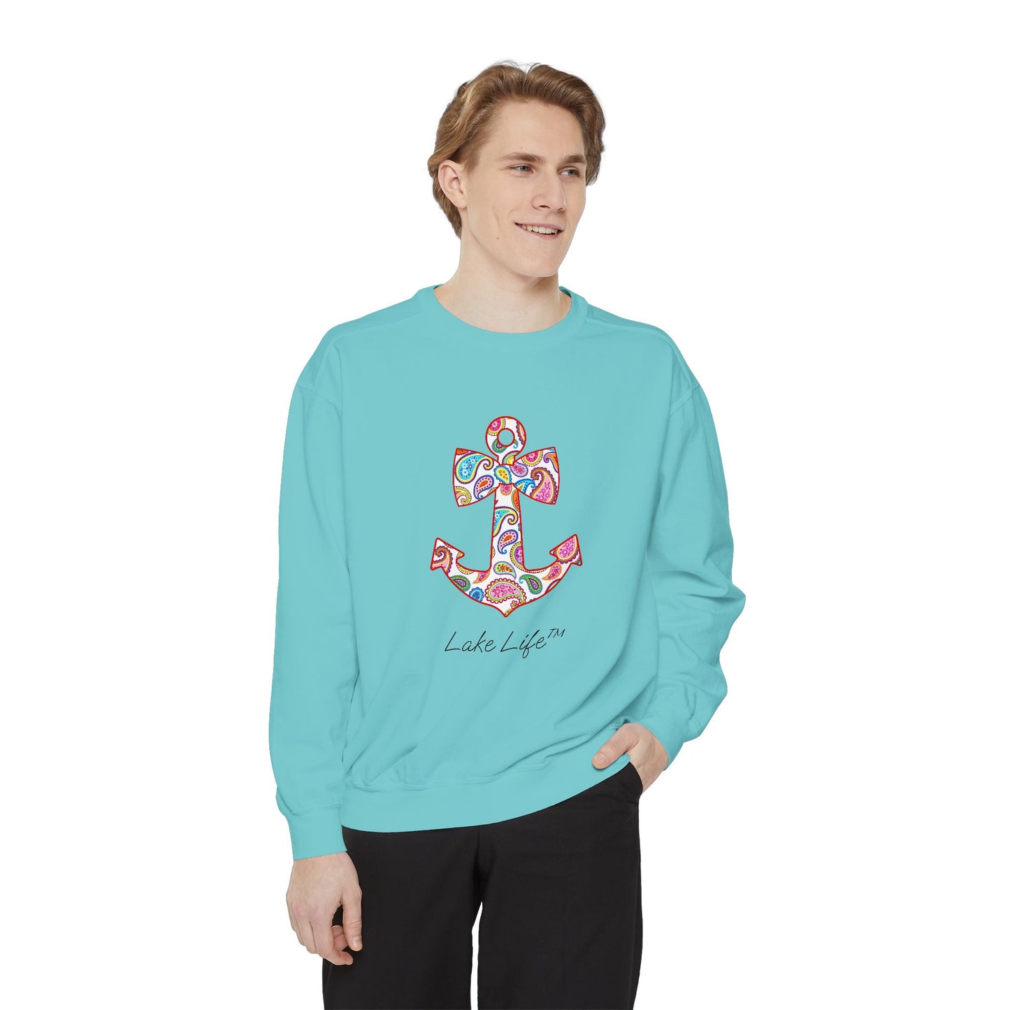 Sweet Anchor Lake Life™ Crew Neck Sweatshirt by Pontoon Girl®