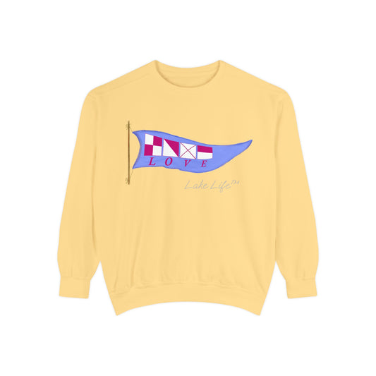 Nautical Love Lake Life™ Crew Neck Sweatshirt by Pontoon Girl®