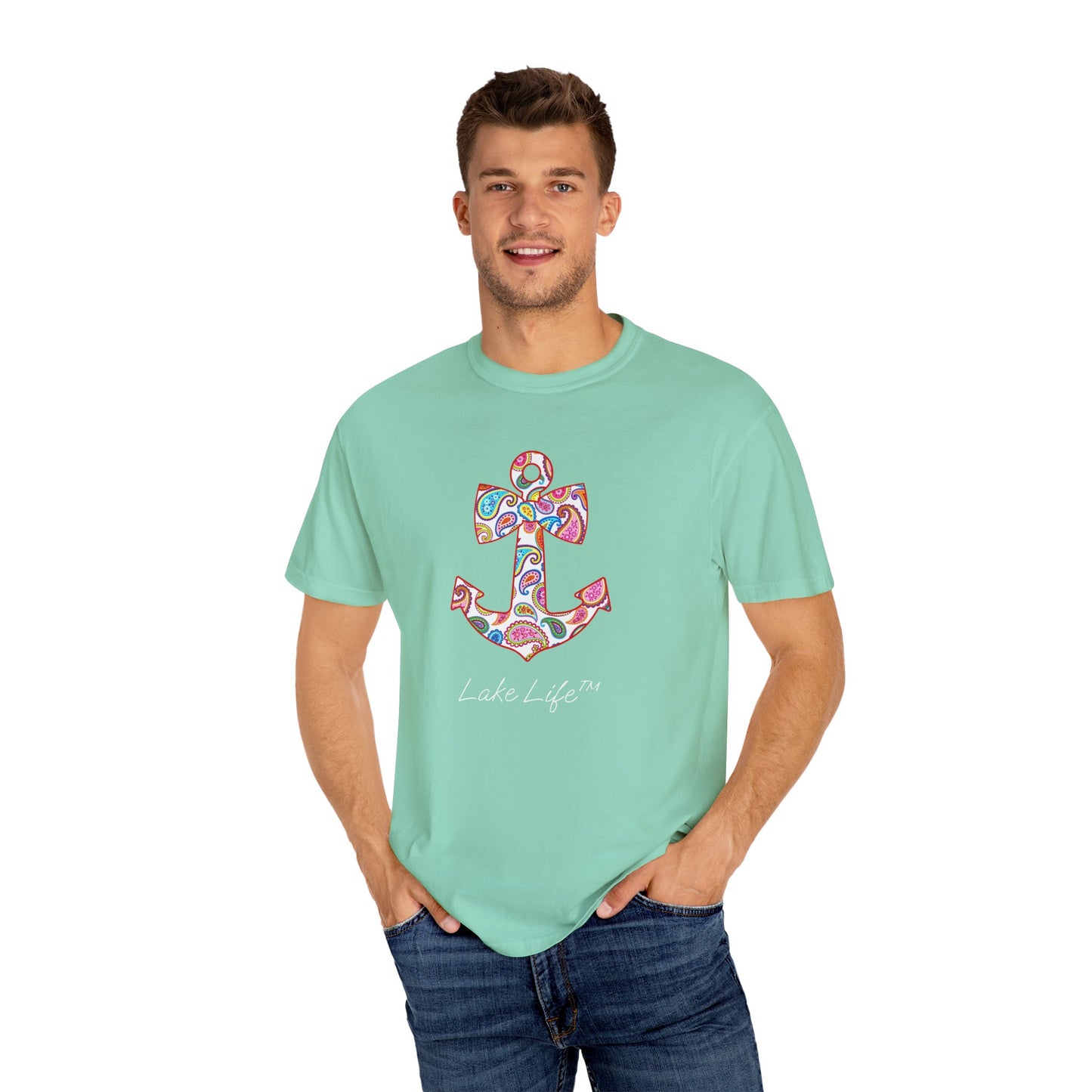 Sweet Anchor Lake Life™ Unisex Garment-Dyed T-shirt by Pontoon Girl®