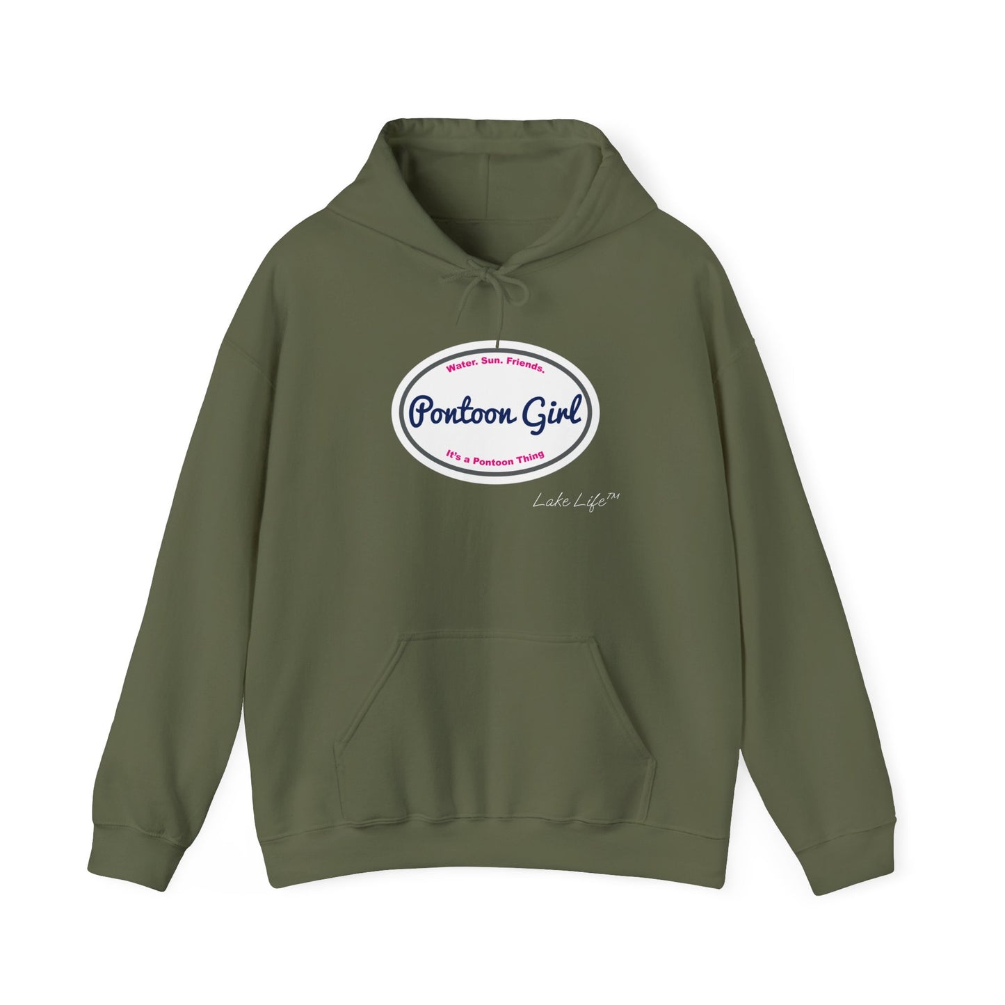 Pontoon Girl Logo Lake Life™ Hooded Sweatshirt by Pontoon Girl®