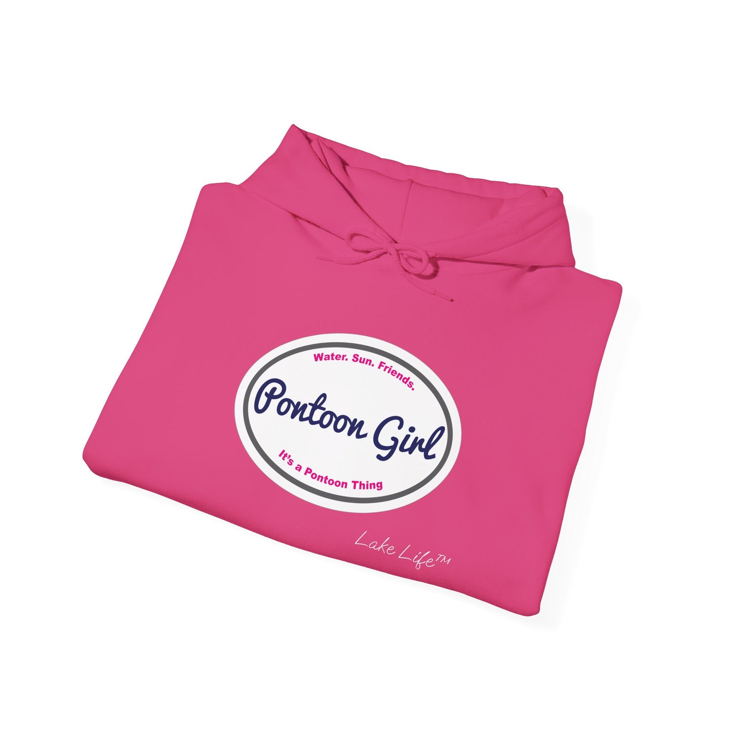 Pontoon Girl Logo Lake Life™ Hooded Sweatshirt by Pontoon Girl®