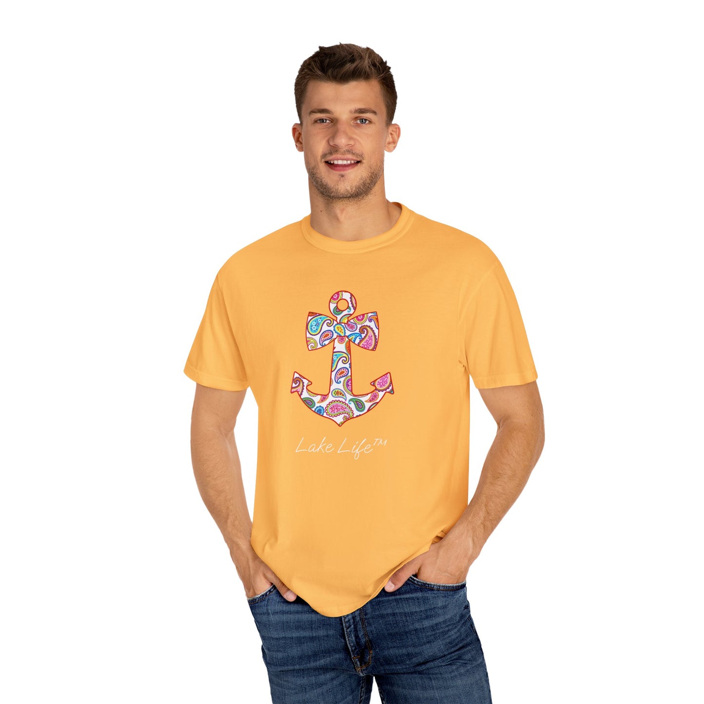 Sweet Anchor Lake Life™ Unisex Garment-Dyed T-shirt by Pontoon Girl®