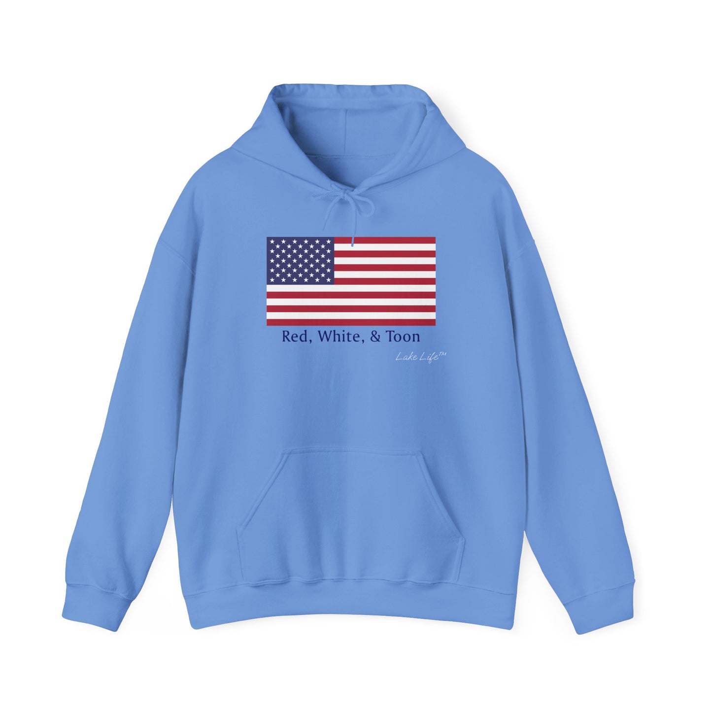 Red White and Toon™ Classic Lake Life™ Hooded Sweatshirt by Pontoon Girl®