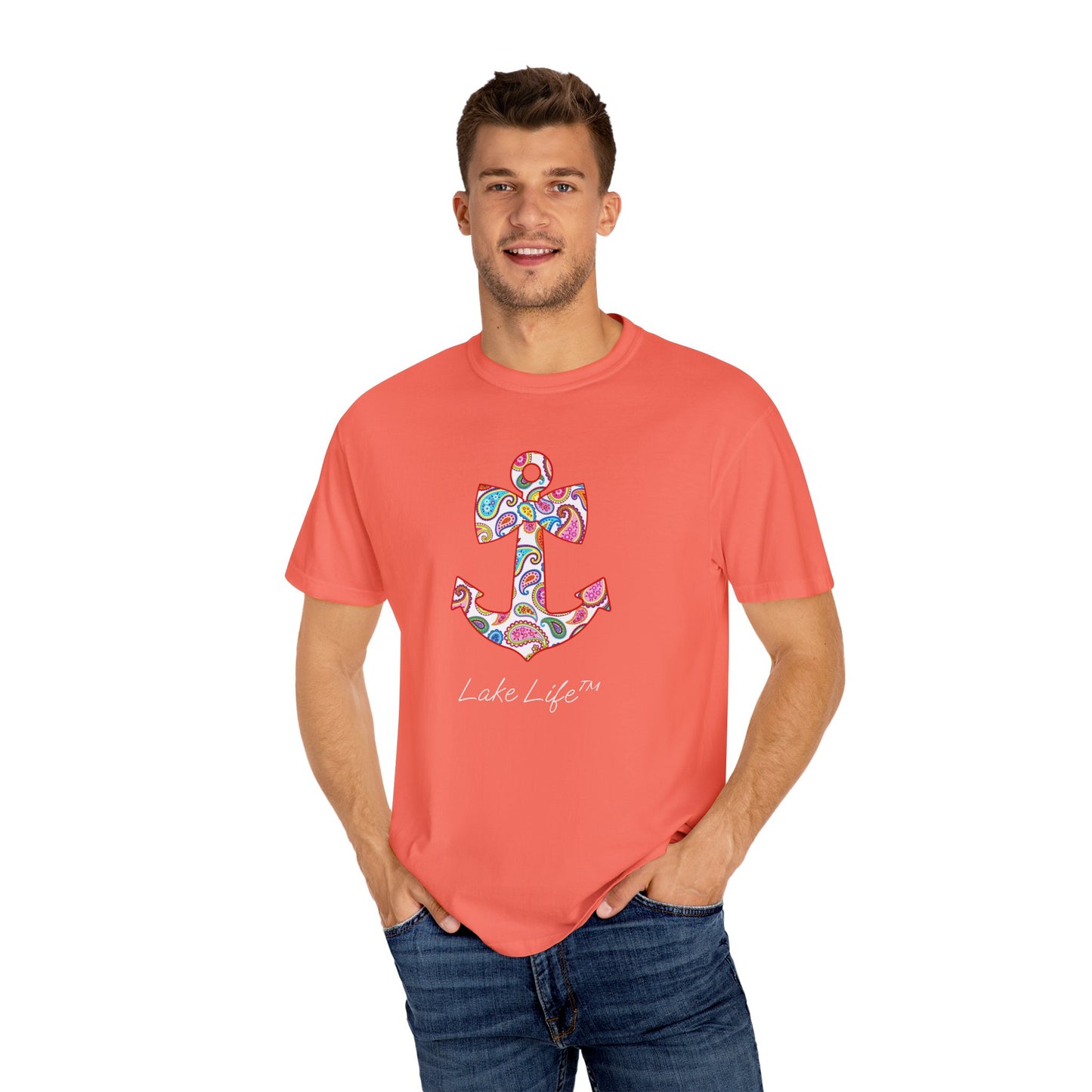 Sweet Anchor Lake Life™ Unisex Garment-Dyed T-shirt by Pontoon Girl®