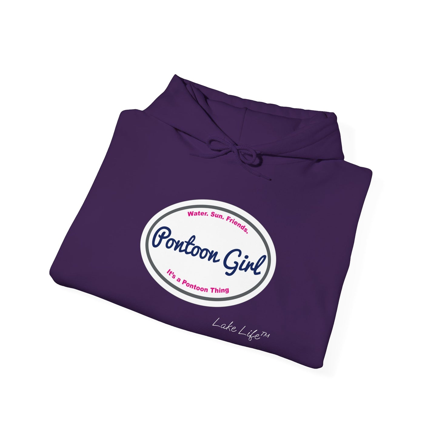 Pontoon Girl Logo Lake Life™ Hooded Sweatshirt by Pontoon Girl®