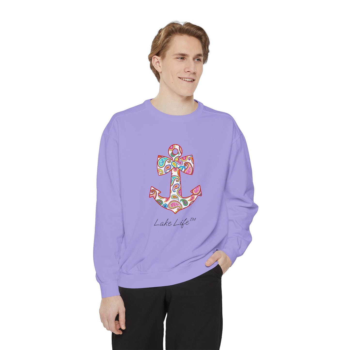 Sweet Anchor Lake Life™ Crew Neck Sweatshirt by Pontoon Girl®