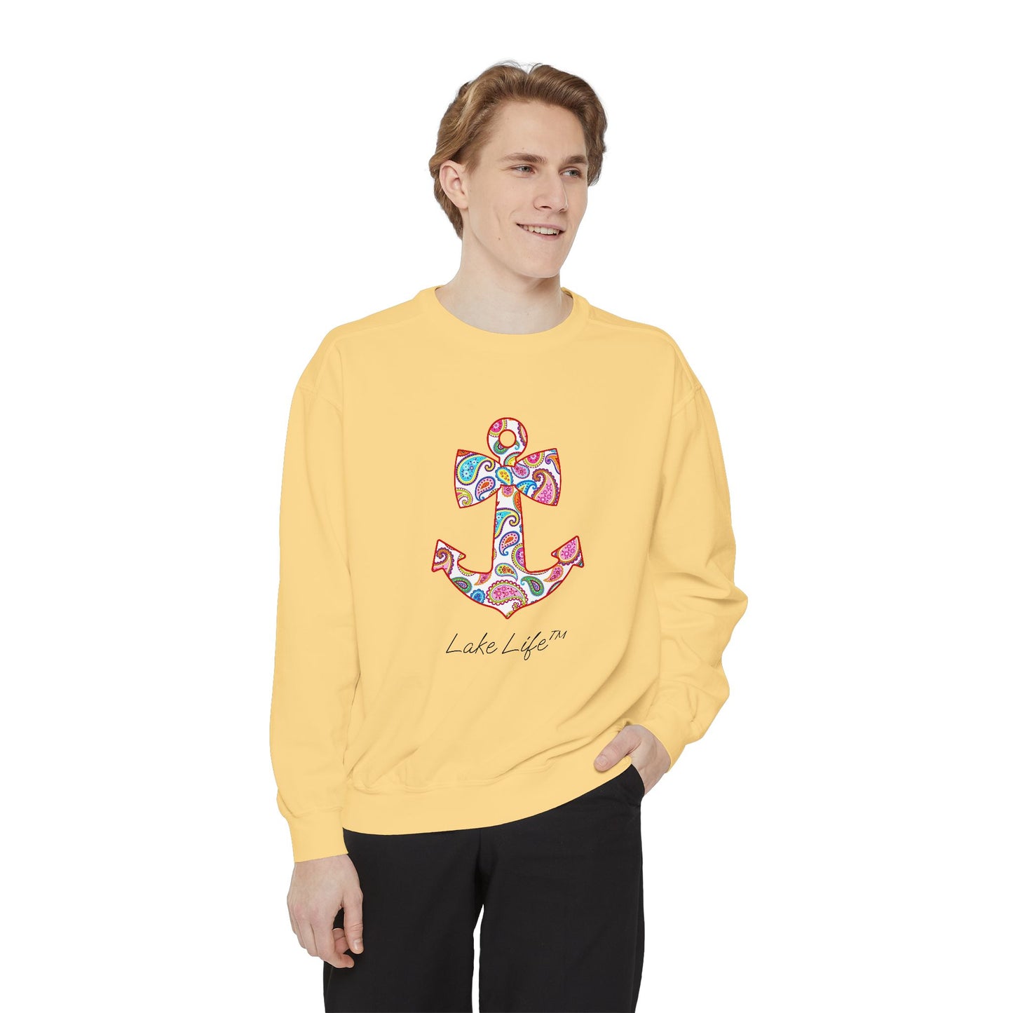 Sweet Anchor Lake Life™ Crew Neck Sweatshirt by Pontoon Girl®