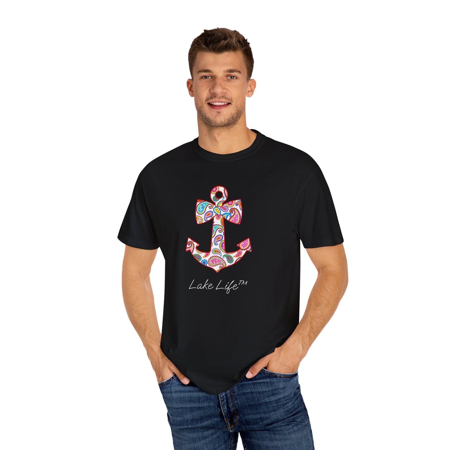 Sweet Anchor Lake Life™ Unisex Garment-Dyed T-shirt by Pontoon Girl®