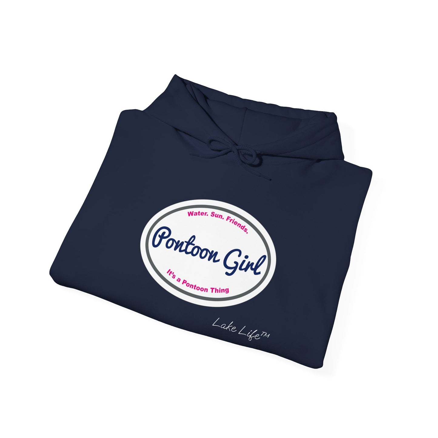 Pontoon Girl Logo Lake Life™ Hooded Sweatshirt by Pontoon Girl®