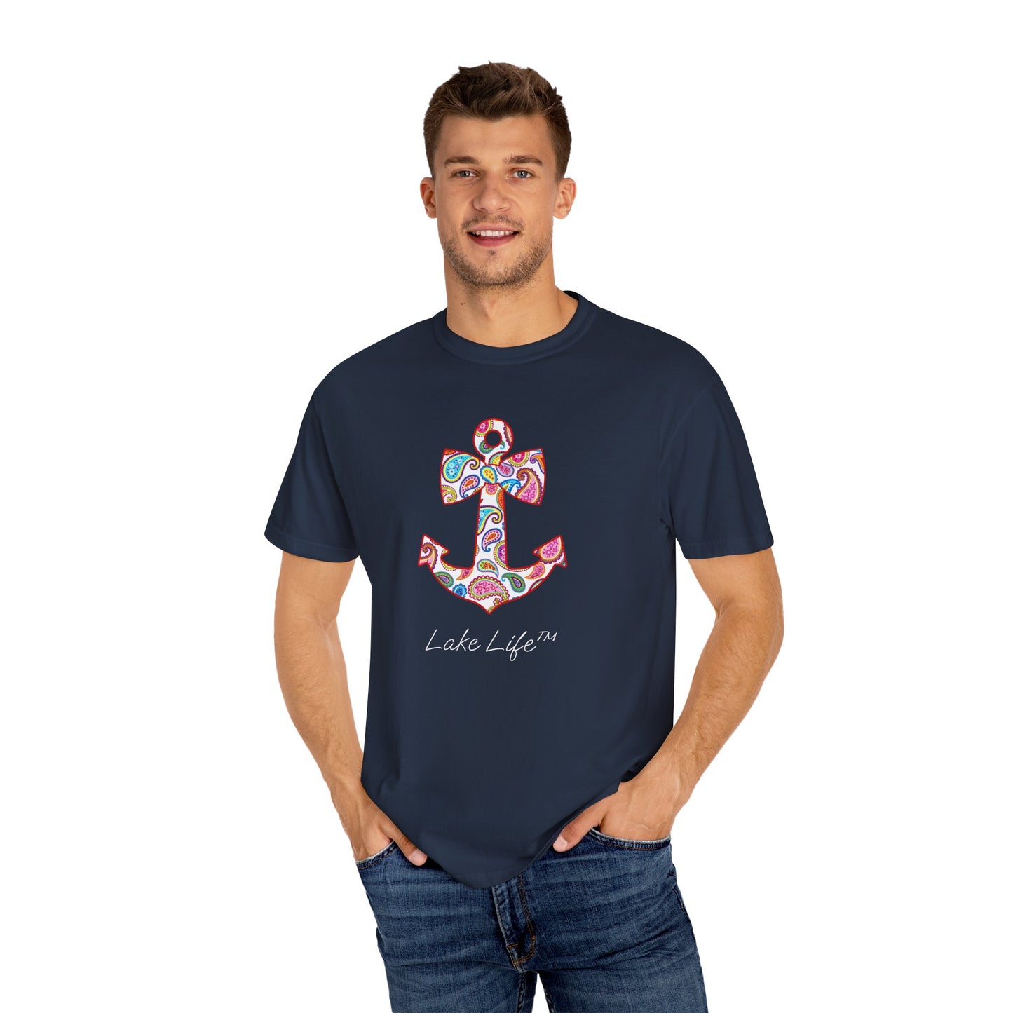 Sweet Anchor Lake Life™ Unisex Garment-Dyed T-shirt by Pontoon Girl®