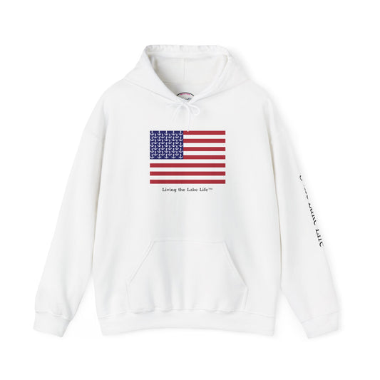 Anchors and Stripes Living the Lake Life™ Hoodie by Pontoon Girl®