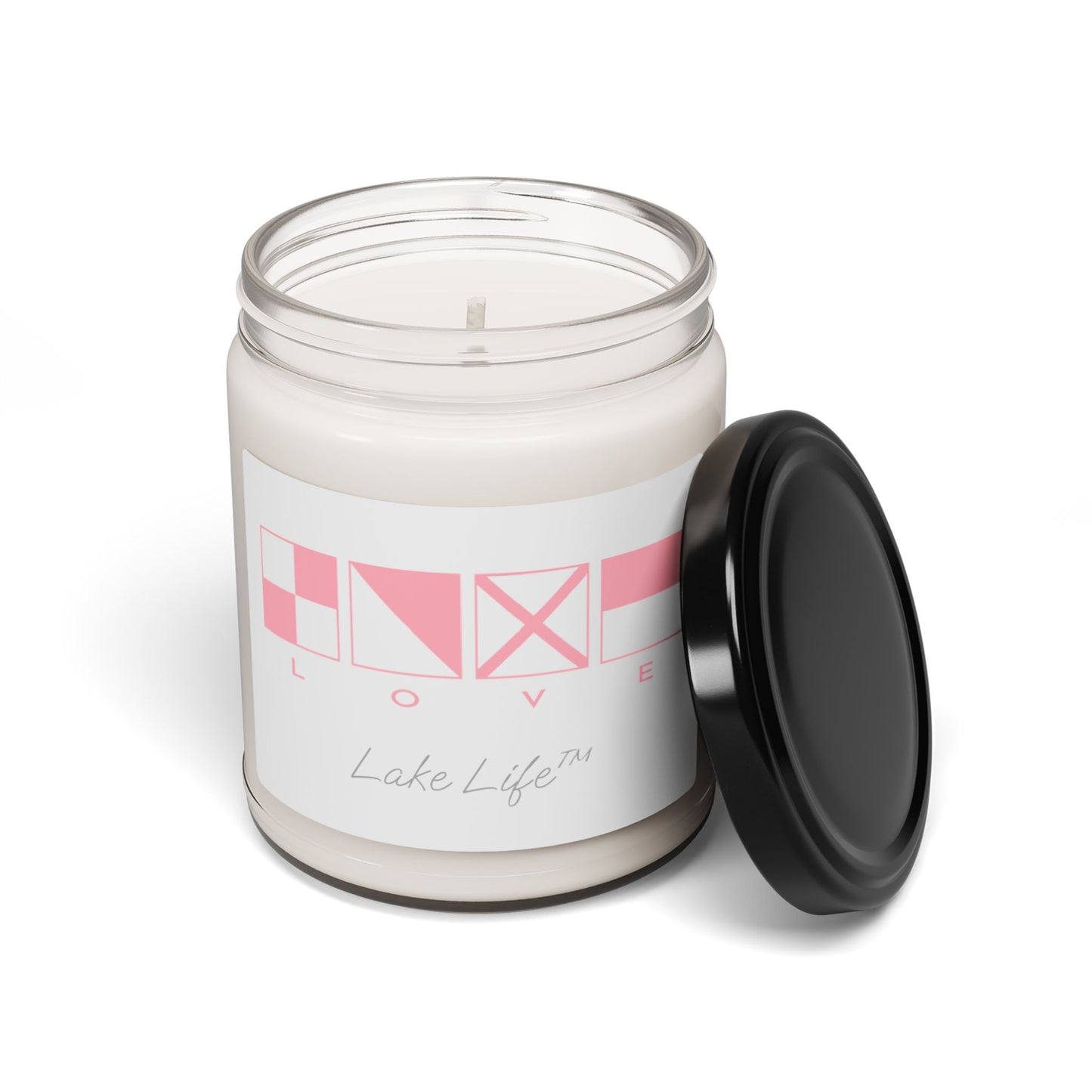 Nautical Flags LOVE Lake Life™ Scented Soy Candle - Cinnamon Vanilla