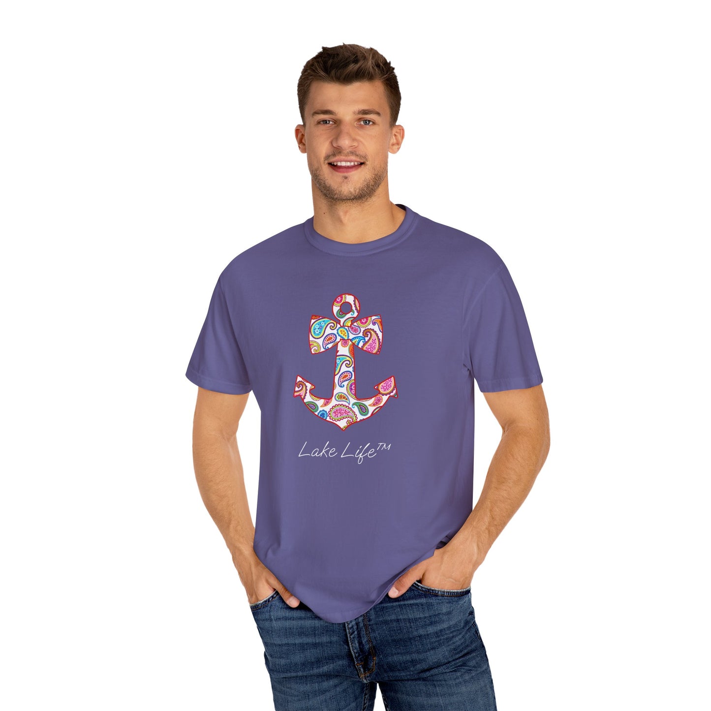 Sweet Anchor Lake Life™ Unisex Garment-Dyed T-shirt by Pontoon Girl®