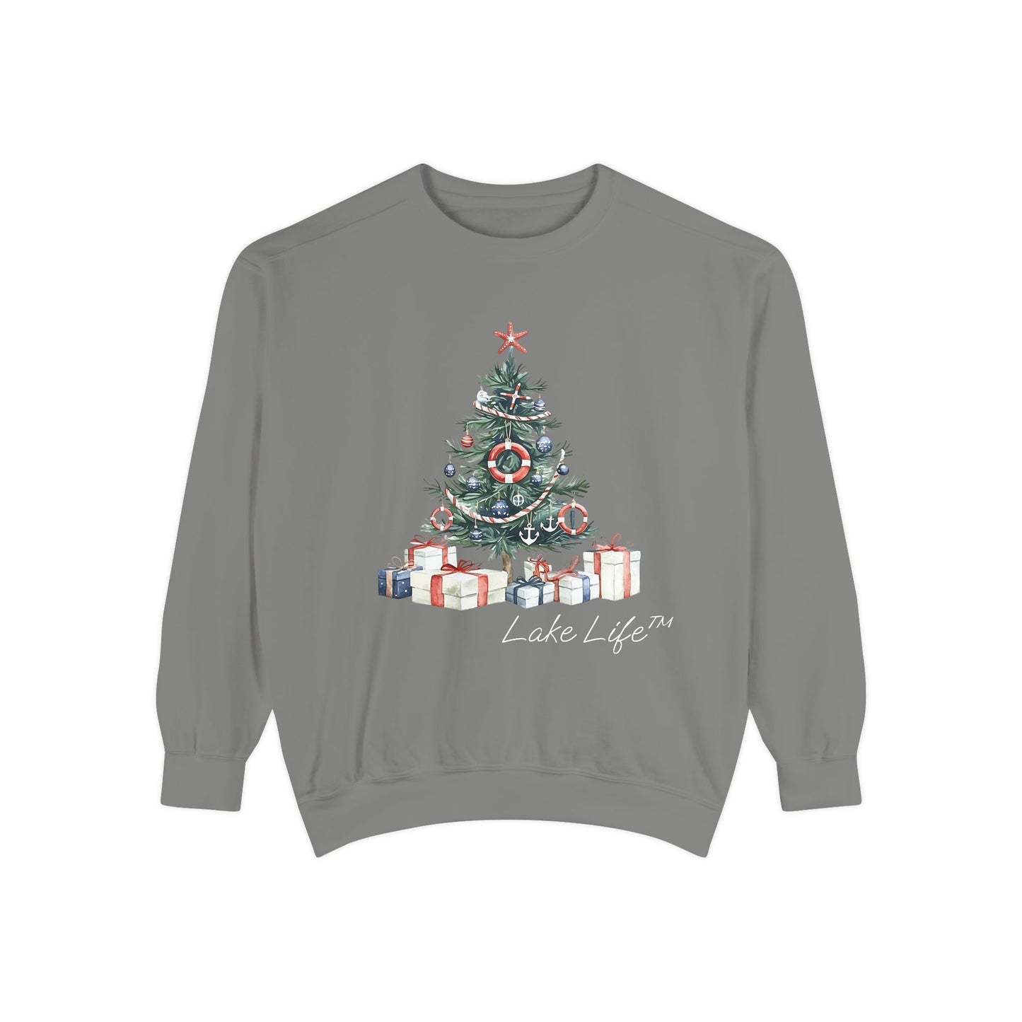 Nautical Christmas Tree Lake Life™ Sweatshirt by Pontoon Girl®