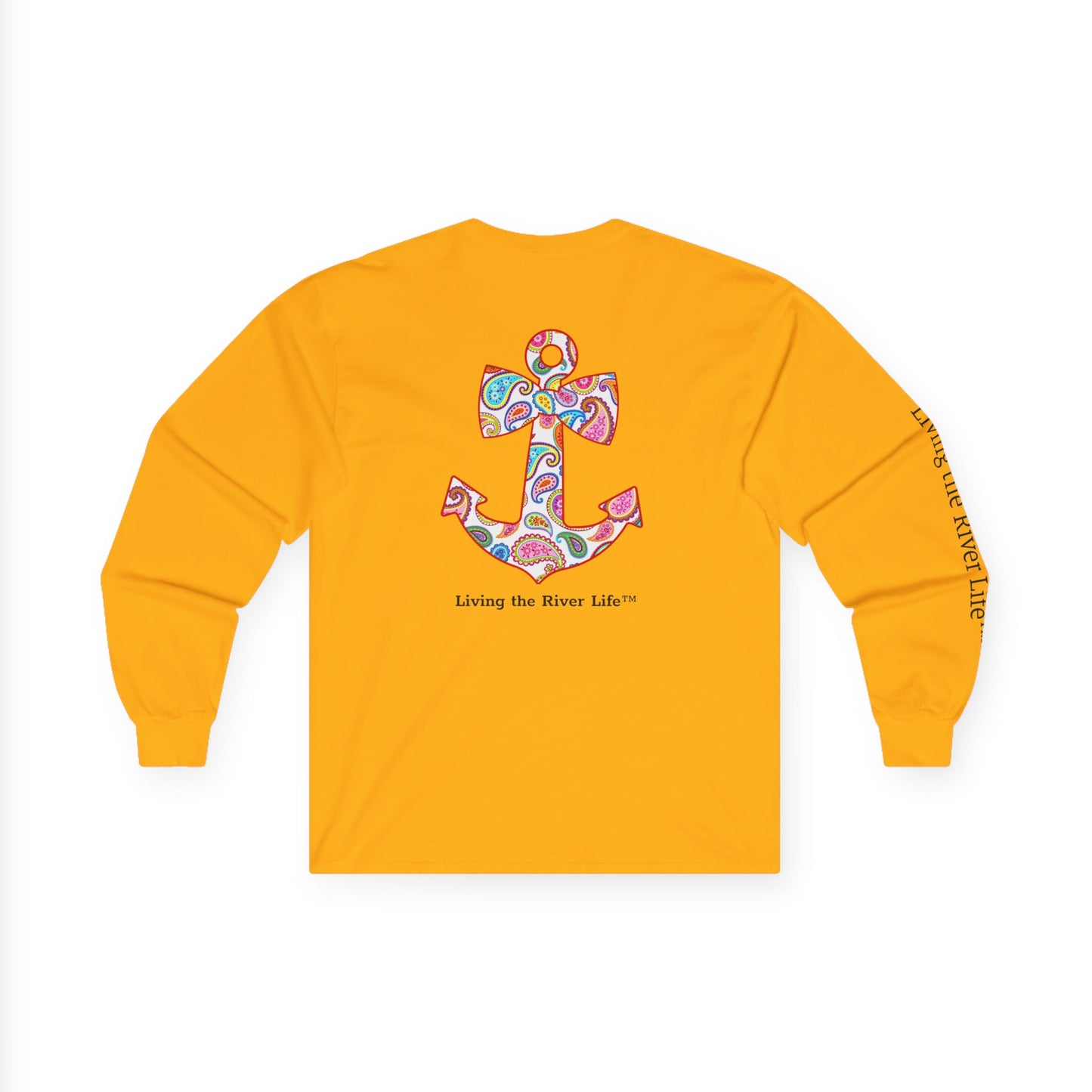 Sweet Anchor Living the River Life™ - Customizable - Long Sleeve Tee by Pontoon Girl® in Light Colors
