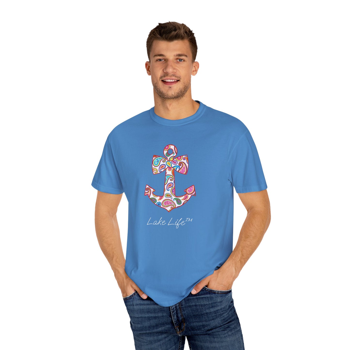 Sweet Anchor Lake Life™ Unisex Garment-Dyed T-shirt by Pontoon Girl®