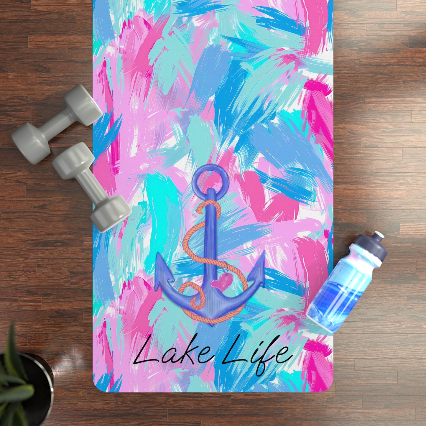 Lake Life™ Anchor Rubber Yoga Mat by Pontoon Girl®