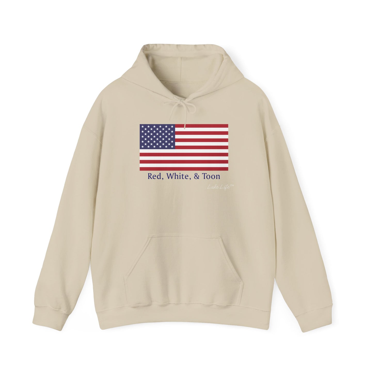 Red White and Toon™ Classic Lake Life™ Hooded Sweatshirt by Pontoon Girl®