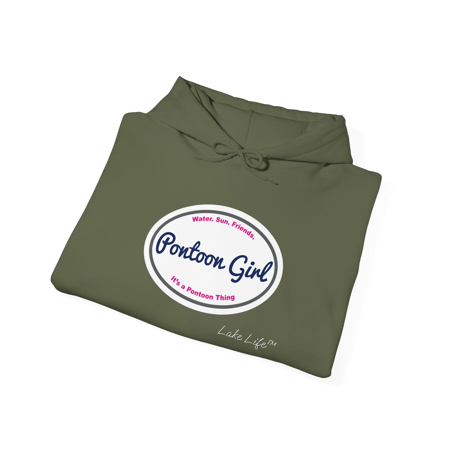 Pontoon Girl Logo Lake Life™ Hooded Sweatshirt by Pontoon Girl®