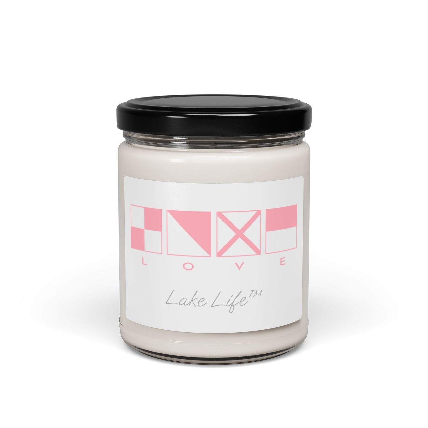 Nautical Flags LOVE Lake Life™ Scented Soy Candle - Cinnamon Vanilla