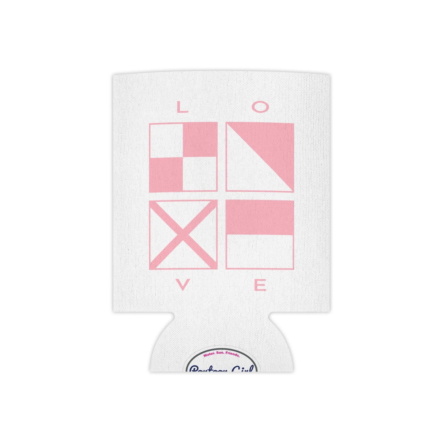Lake Life™ Nautical Love Code Flag Can Cooler by Pontoon Girl®